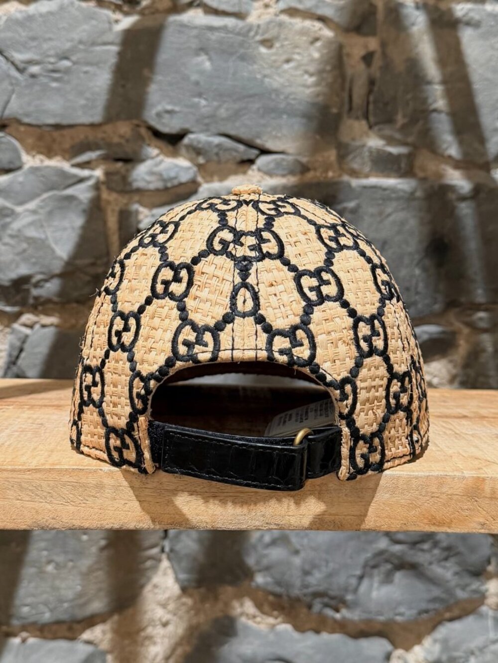 Gucci GG Embroidered Raffia Baseball Cap - Picture 4 of 13